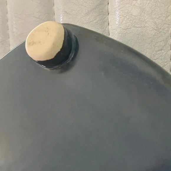 Handcrafted Blue Rounded Triangular Stoneware Bowl - Picture 10 of 17